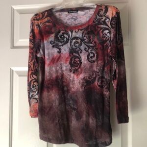 3/4 sleeve crew neck top